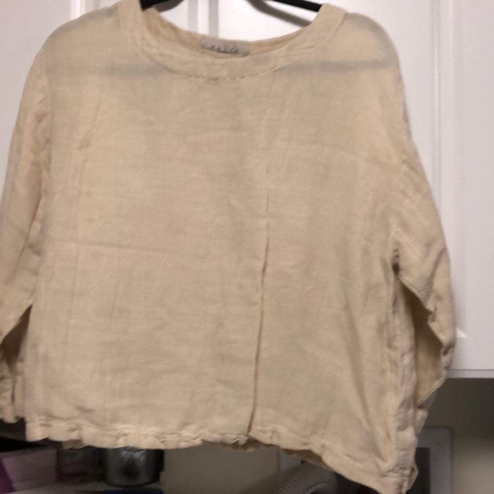⬇️ Holte Rayon Linen Cream Top